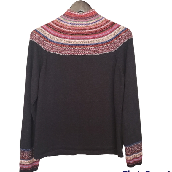 Vintage Liz Claiborne women's zip up cardigan sweater size L - Picture 2 of 5